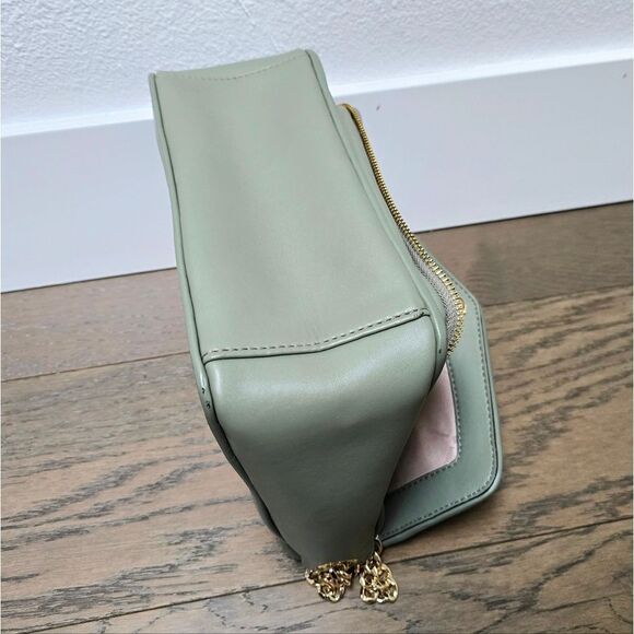 Michael Kors Regina Medium Woven Suede Convertible Shoulder Bag in Army Green - Picture 6 of 12